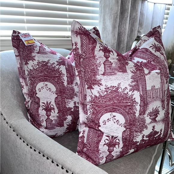 1-NWT SPANISH WOVEN GREEK GARDEN DESIGN PILLOW (Read description for details) - Picture 8 of 11